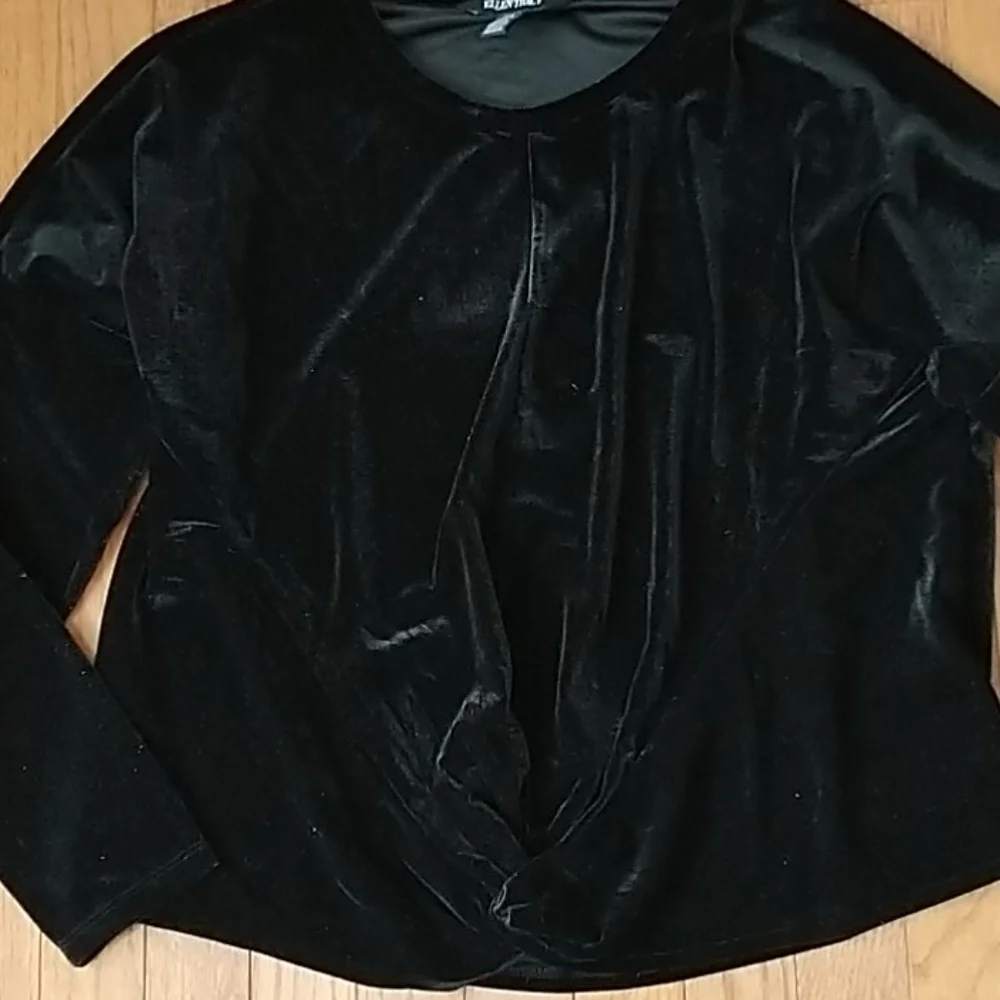 Ellen Tracy black velvet Pullover, Sz M. - Picture 10 of 10